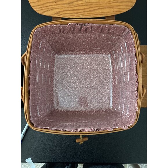 Longaberger 1989 Large Cake Basket Lined Including Insert & Liner - Picture 7 of 16